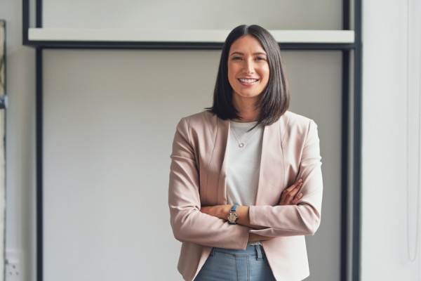 Woman smiling at camera 